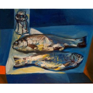 Kazimierz Frączek, Pstrągi niebieskie z solniczką, 2007
