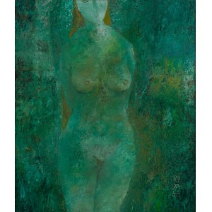 Ryszard Zając (1929 Kosów - 2016 Warsaw), Nude (green), 1966