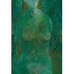 Ryszard Zając (1929 Kosów - 2016 Warsaw), Nude (green), 1966