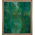 Ryszard Zając (1929 Kosów - 2016 Warsaw), Nude (green), 1966