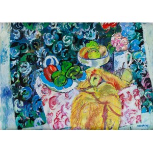 Juliusz Joniak (1925 Lwów - 2021 Kraków), Papryka i pigwy '05, 2005