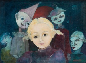 Sylwia Tarkowska-Wlodarska (b. 1955), Girl with dolls , 1978