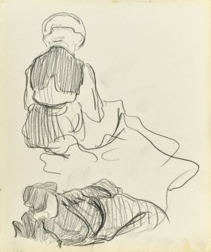 Stanislaw KAMOCKI (1875-1944), Sketches of a seated and reclining woman, V 1903