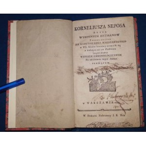 ŻYCIA WYBORNYCH HETMANÓW... Warszawa 1783
