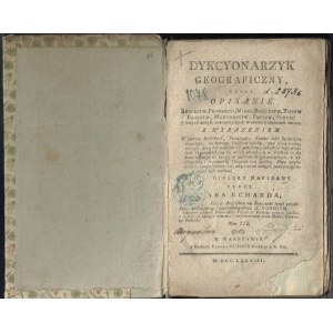DICTIONNAIRE GÉOGRAPHIQUE D'ÉCHARD 1783