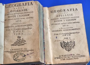 Siarczynski GEOGRAPHIA CZYLI OPISANIE kraiów i narodów 1790 1794 (2 volumes)