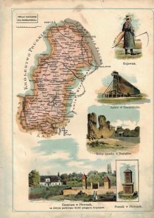 Bazewicz, MAPA of Nieszawa County, Płowce, Atlas of the Kingdom of Poland 1907