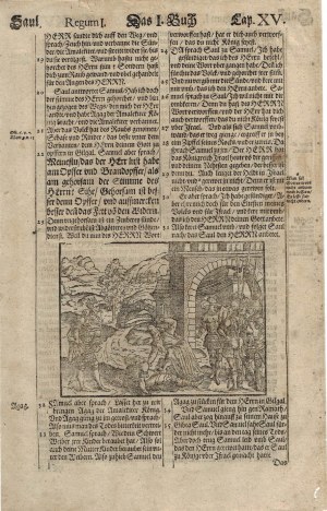 Carte de la Bible allemande, gravure sur bois, 1610
