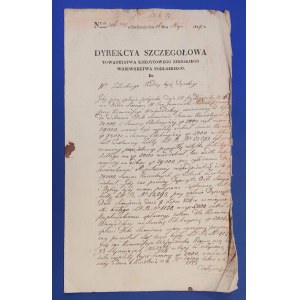 MANUSCRIPT Directorate of the Podlasie Credit Society. Siedlce 1829