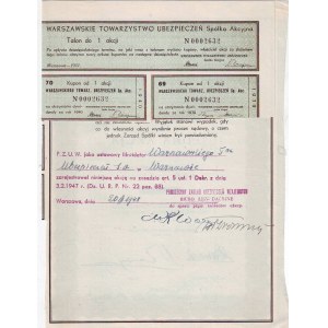 Warszawskie Tow. Ubezpieczeń, akcja 100 zł z 1931 r.