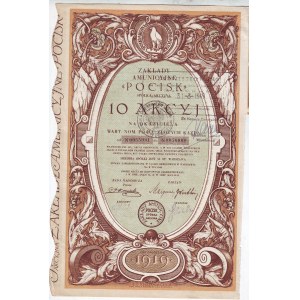 POCISK, Zakłady Amunicyjne, 10 akcji po 100 zł, Warszawa 1932
