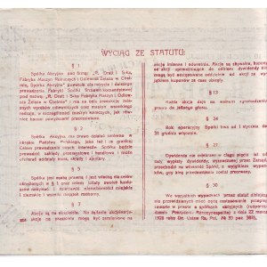 DRATT R. i Spółka, Fabryka w Chełmie, blankiet 10 akcji III emisji na 1000 zł, Chełm 1932 r.