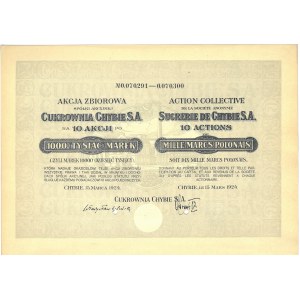 Cukrownia Chybie, 10 akcji po 1000 marek, Chybie 1924