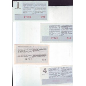 Latvia, 4 lottery tickets from 1962 and later