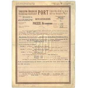 PORT Towarzystwo Ubezpieczeń, polisa na 105000 zł, Poznań 1936