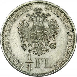 House of Habsburg - Franz Joseph I. (1848-1916) ¼ Gulden 1859 A