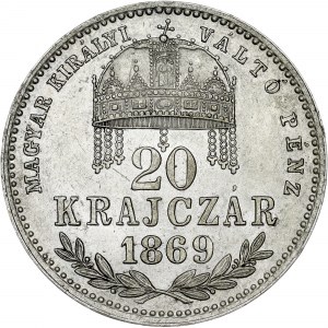 Haus Habsburg - Franz Joseph I. (1848-1916) 20 Kreuzer 1869 KB