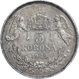 Franz Joseph I. (1848-1916) 5 Korona 1909 KB