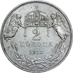 Franz Joseph I. (1848-1916) 2 Korona 1913 KB
