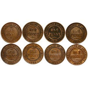Australia - George V (1910-1936) One Penny Lot - 8 pcs
