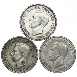 Australia - George VI (1936-1952) Florin Lot - 3 pcs