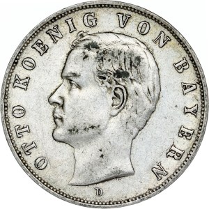 Germany - Bavaria - Otto 3 Mark 1909 D