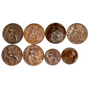 Great Brittain - Georg V. Copper LOT - 8 pcs