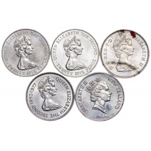Great Brittain - Crown Size Coin LOT - 5 pcs