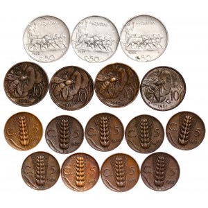 Italian States - SAVOIA - Vittorio Emanuele III (1900-1943) - LOT - 16 pcs