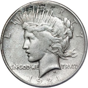 United States - 1921 Peace Silver Dollar. High Relief