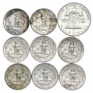 Vereinigte Staaten - Halb- und Vierteldollar LOT