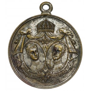 BULGARIA. Ferdinand I., 1887-1918 Versilberte Bronzemedaille 1893