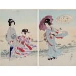 Watanabe (Yōsai) Nobukazu (1872-1944), Kwiat Japonii - piękności nad jeziorem, 1896 r.