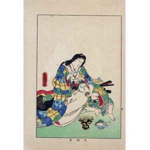 Utagawa Kunisada I (Toyokuni III, 1786-1864), wyd. Yoshikawa Kobunkan, Tomoe Gozen, z cyklu Biografie sławnych kobiet, Tokio, 1918 r.
