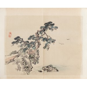 Kōno Bairei (1844-1895), published by Yamada Shinzaburo, Pine on the Escarpment, Kyoto, 1913.