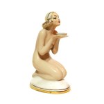 KNEELING WOMAN WITH BOWL GISCHE MOLOWANIE ART DECO