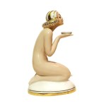 KNEELING WOMAN WITH BOWL GISCHE MOLOWANIE ART DECO
