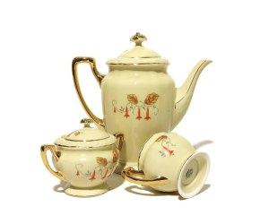 COFFEE SET OF FRANCISZKA HUTA in Bykowina (1935-1939)