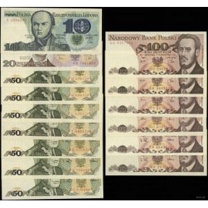 Polen, Satz von 15 Banknoten, 1979-1988