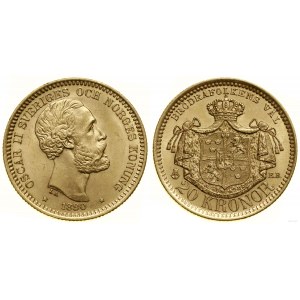 Sweden, 20 crowns, 1890, Stockholm