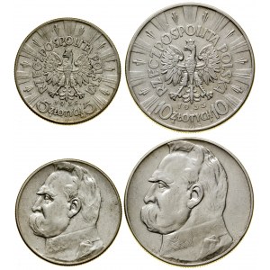 Polska, zestaw: 10 oraz 5 złotych, 1935, Warszawa