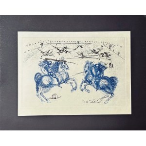 Salvador Dali (1904-1989), Bleus Cavaliers (Błękitni Jeźdźcy) 1973