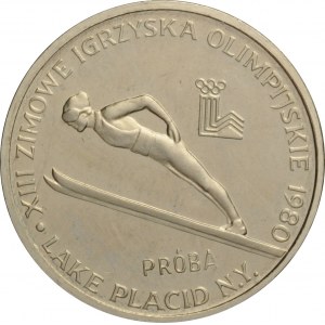Polska, PRL, 2000 złotych 1980, Lake Placid NY, próba niklowa, UNC