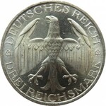 Niemcy, Republika Weimarska 3 marki 1929 A, Berlin, Unia Waldecks z Prusami, UNC