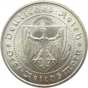 Niemcy, Republika Weimarska, 3 marki 1930 A, Berlin, Vogelweide, UNC