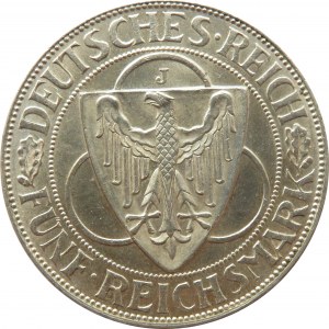 Niemcy, Republika Weimarska, 5 marek 1930 J, Hamburg, Rheinland Strom