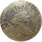 August III Sas, talar 1755, rzadki typ popiersia królewskiego, piękny stan!