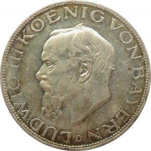 Niemcy, Bawaria, Ludwig III 5 marek 1914 D, Monachium, UNC