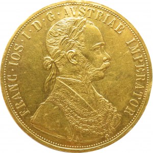 Austro-Węgry, Franciszek Józef I, 4 dukaty 1912, Wiedeń, stare bicie