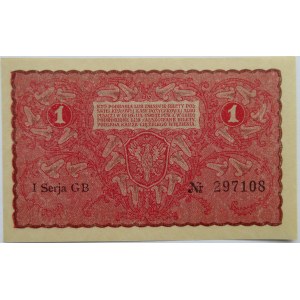 Polska, II RP, 1 marka 1919, I seria GB, UNC